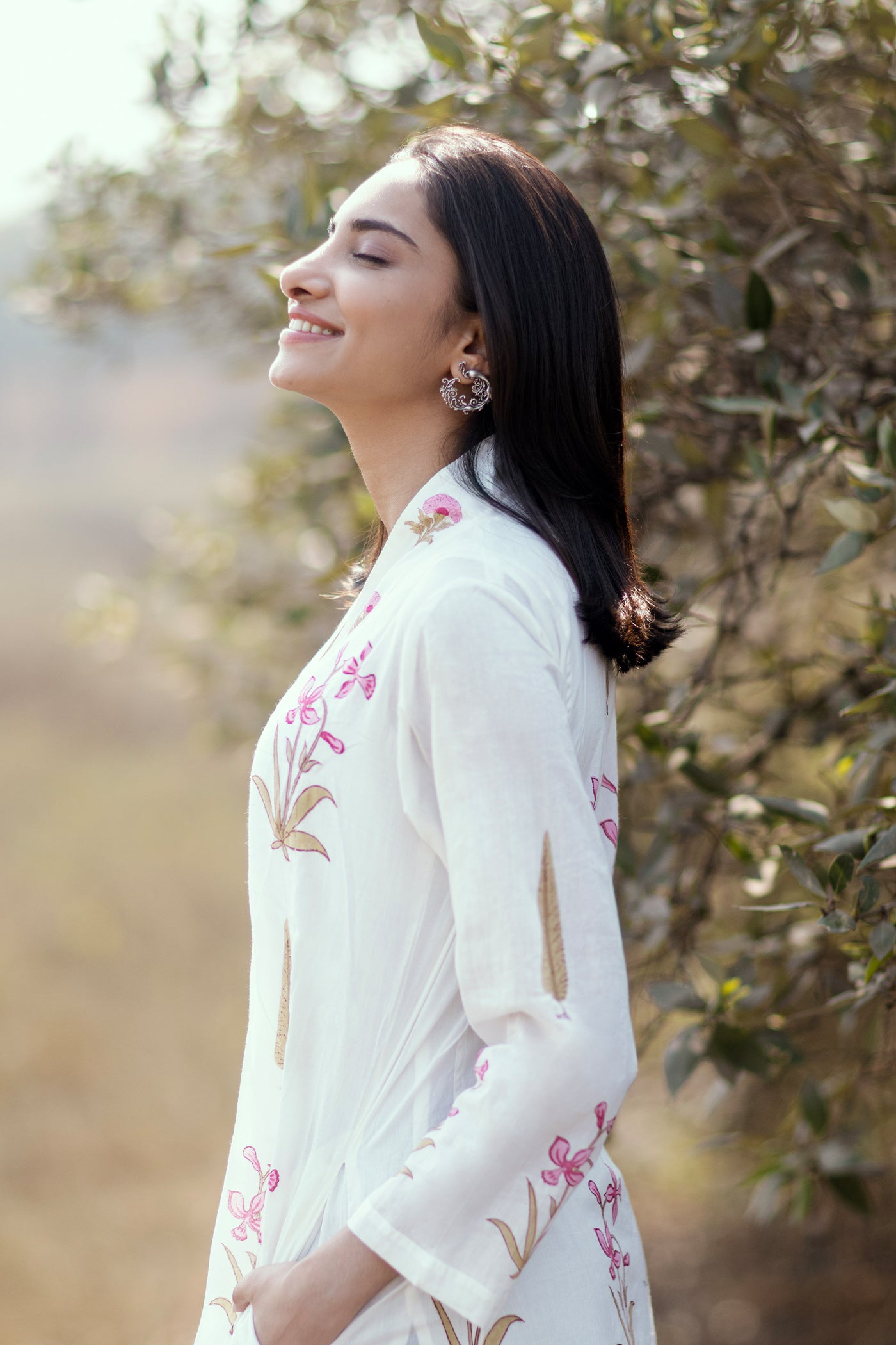 Hand Block Printed Mulmul Dress - Marcia